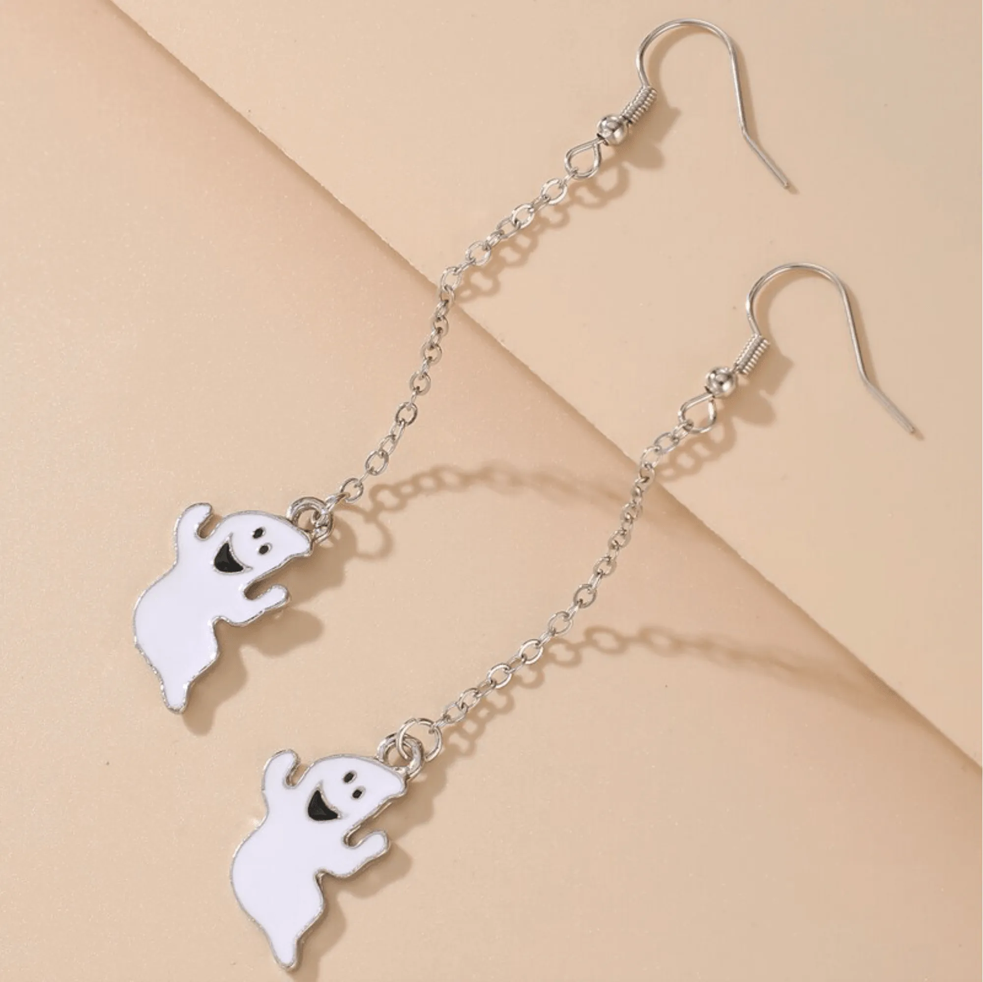 Happy Ghost Chain Drop Earrings sold by Zulily