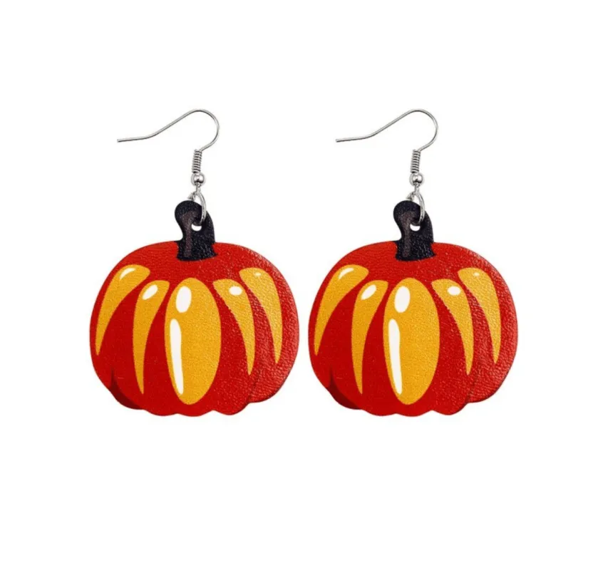 Orange Pumpkin Drop Earrings sold by Zulily
