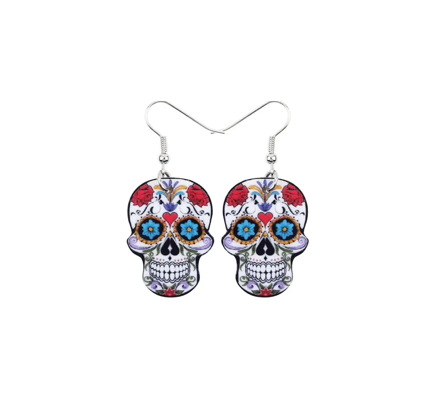 Candy Skull Drop Earrings sold by Zulily