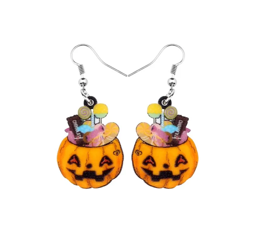 Halloween Pumpkin With Candy Drop Earrings sold by Zulily