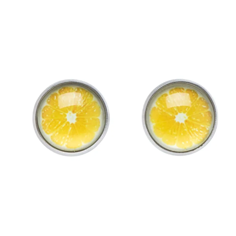 Lemon Circular Stud Earrings sold by Zulily