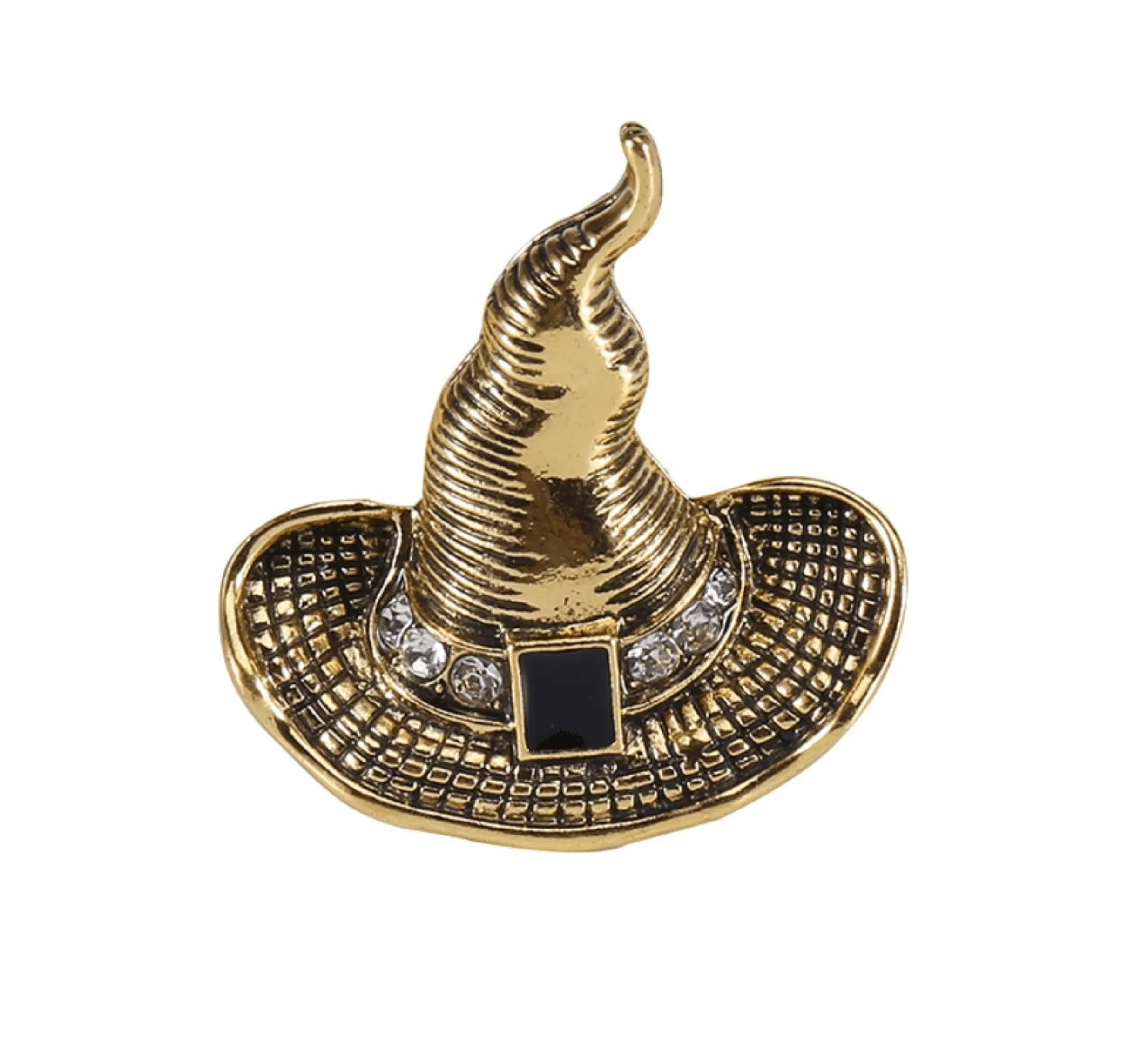 Brass Witches Hat Brooch sold by Zulily