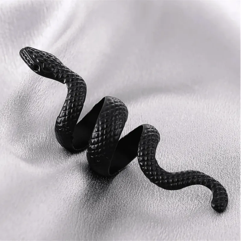 Black Gunmetal Spiraled Snake Ring sold by Zulily