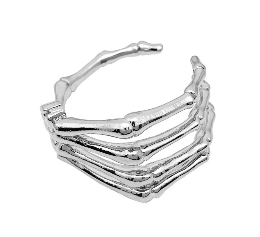 Silvertone Skeleton Cuff Bracelet sold by Zulily