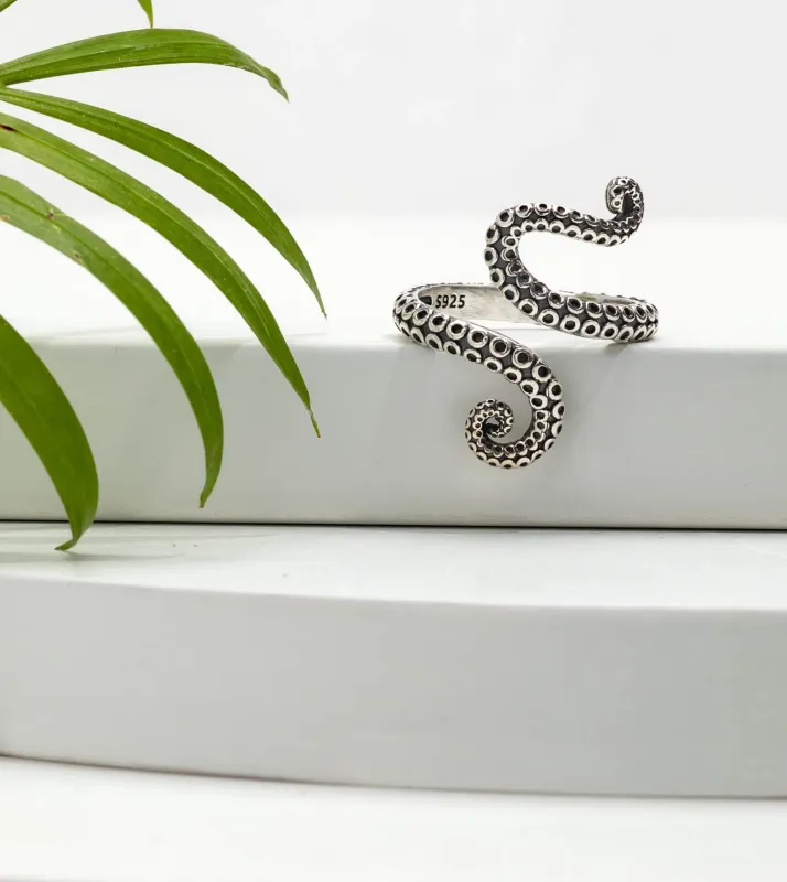 Sterling Silver Octopus Ring sold by Zulily