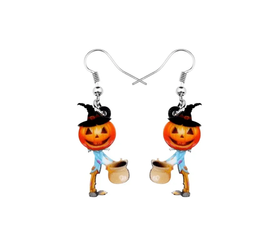 Trick Or Treating Jack-o-lantern Drop Earrings sold by Zulily