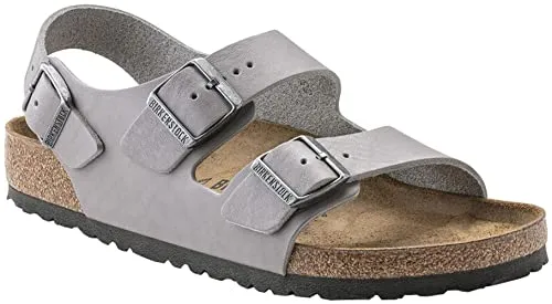 Birkenstock Milano Natural Leather Stone Coin sold by Zulily