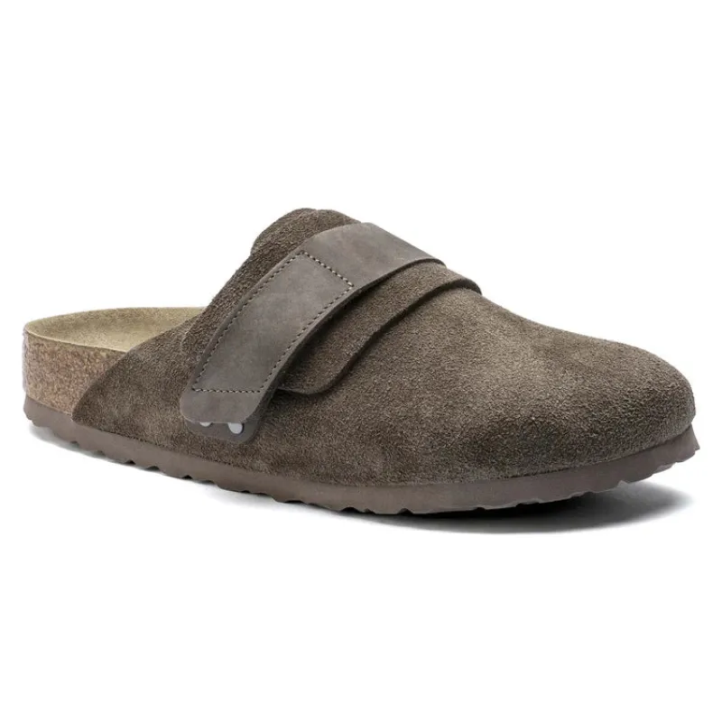 Birkenstock Nagoya Suede Leather Concrete Gray sold by Zulily