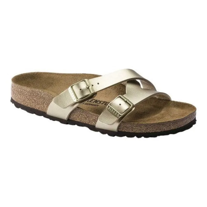 Birkenstock Yao Birko-Flor Gold sold by Zulily