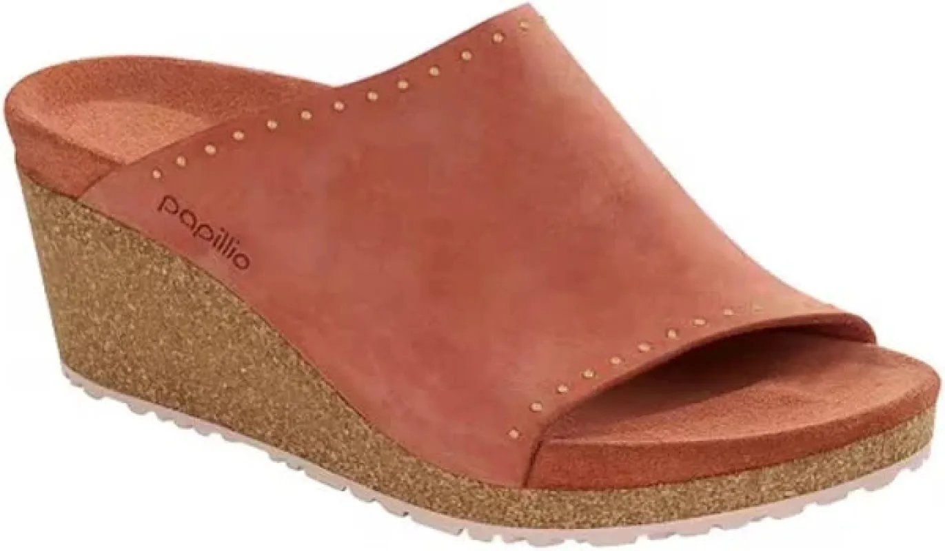 Birkenstock Namica Exquisit Nubuk Leather Earth Red Rivets sold by Zulily