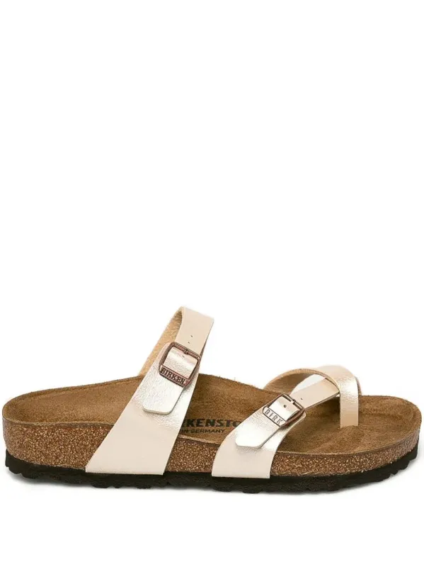 Birkenstock Mayari Nubuck Leather Emb Mermaid Cream sold by Zulily
