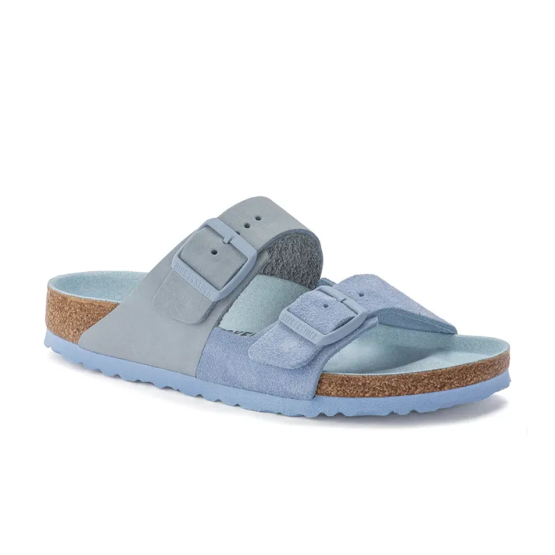 Birkenstock Arizona Split Nubuck Leather Dusty Blue sold by Zulily