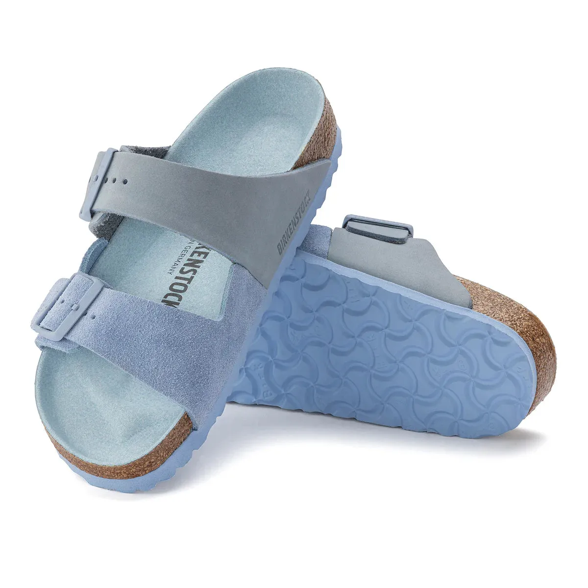 Birkenstock Arizona Split Nubuck Leather Dusty Blue sold by Zulily product image thumbnail 2