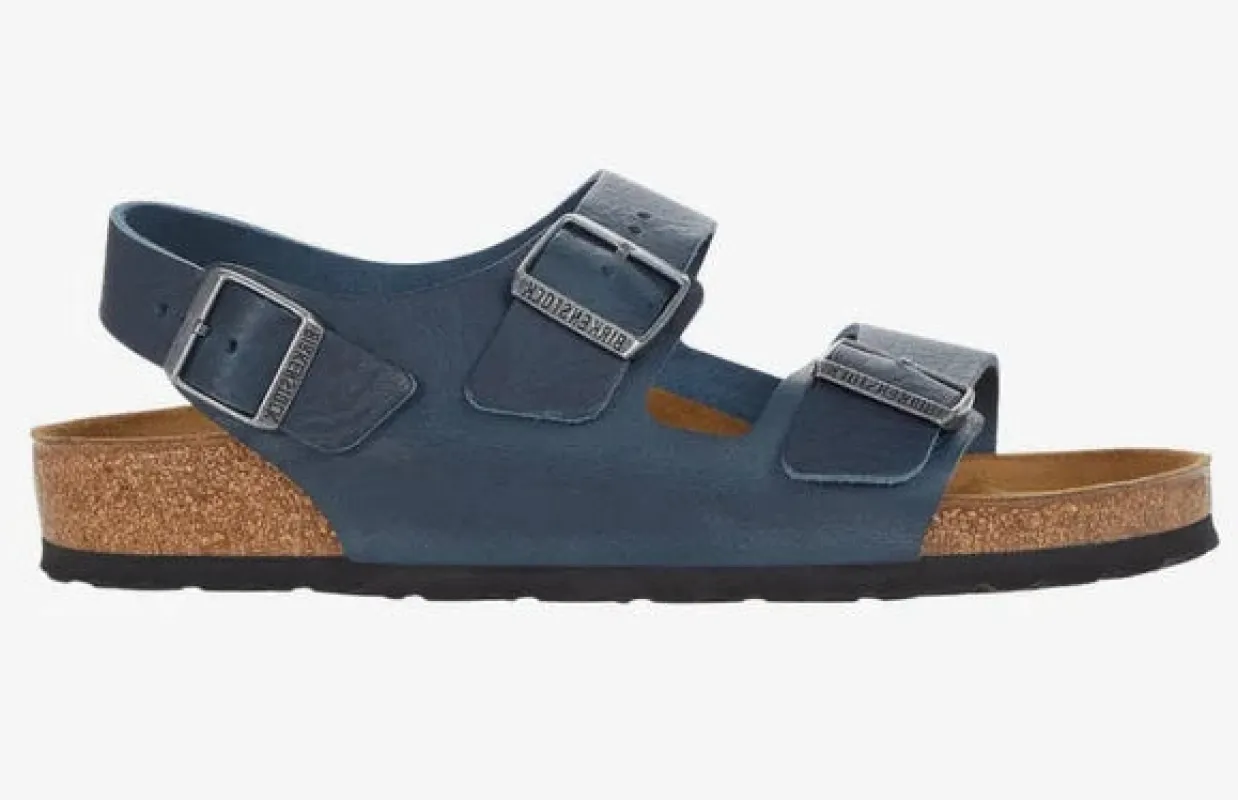 Birkenstock Milano Leather Vintage Midnight sold by Zulily