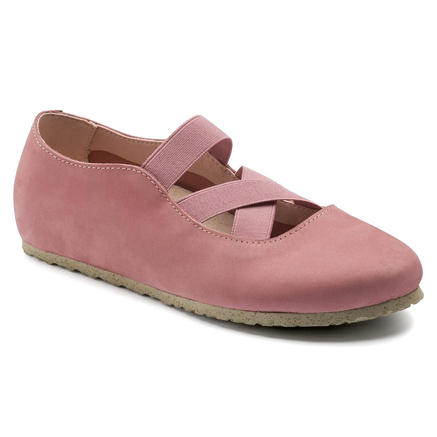 Birkenstock Santa Ana Nubuck Leather Soft Pink sold by Zulily