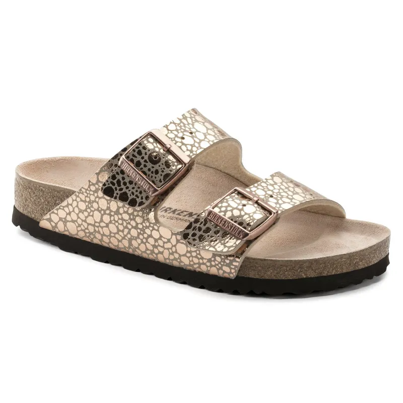 Birkenstock Arizona Birko-Flor Metallic Stones Copper sold by Zulily