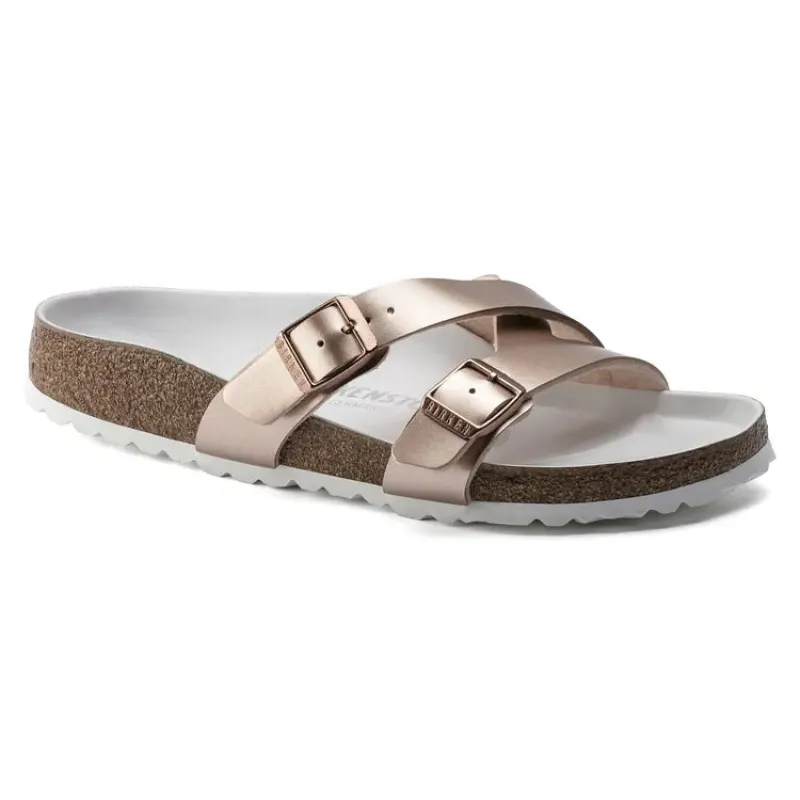 Birkenstock Yao Birko-Flor Metallic Copper sold by Zulily