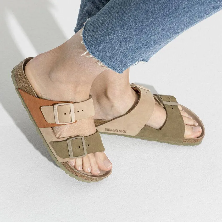Birkenstock Arizona Split Nubuck Leather Sandcastle/ Faded Khaki Sandals sold by Zulily product image thumbnail 5