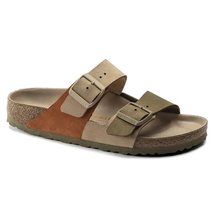 Birkenstock Arizona Split Nubuck Leather Sandcastle/ Faded Khaki Sandals sold by Zulily