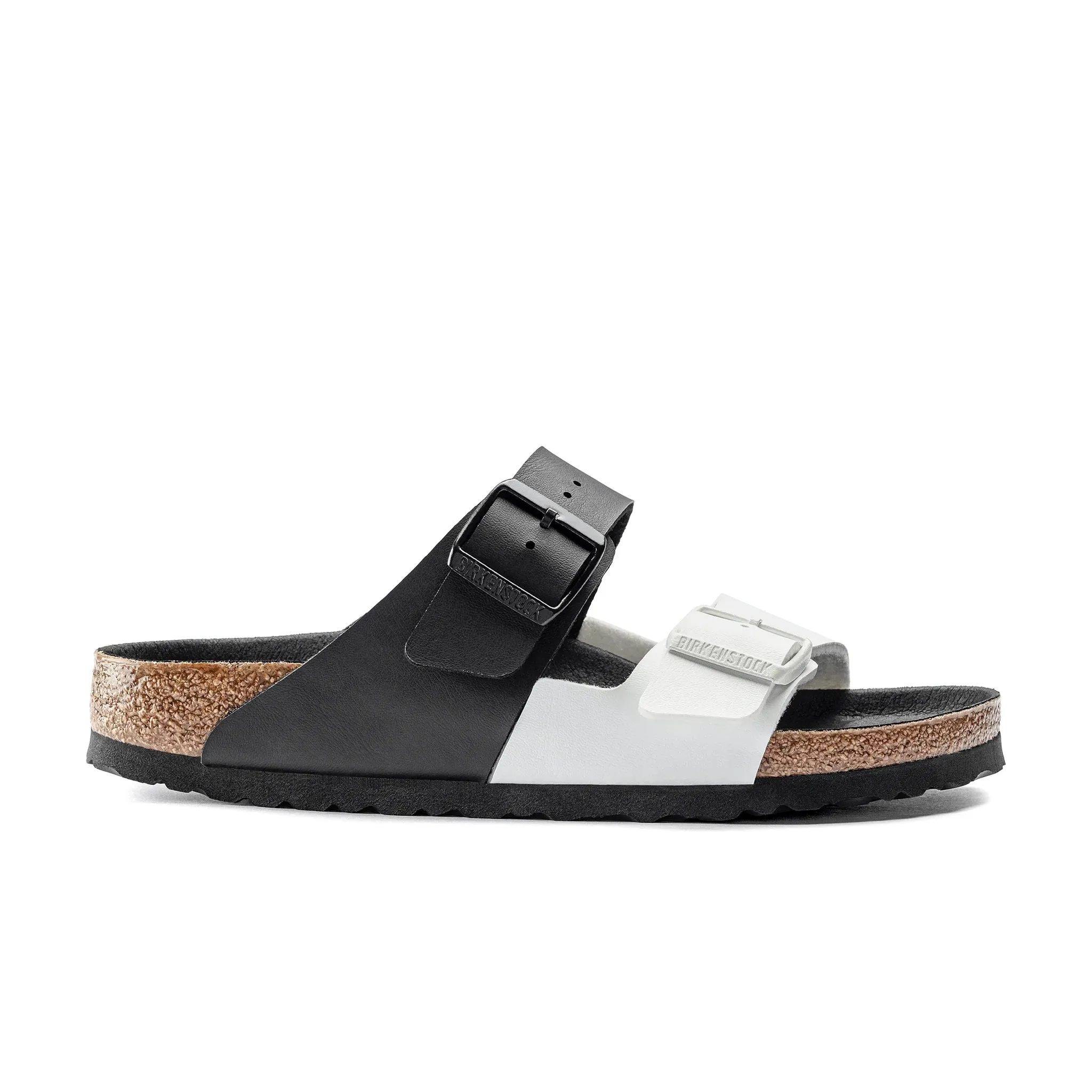 Birkenstock Arizona Split Birko-Flor Black / White Sandals sold by Zulily product image thumbnail 4