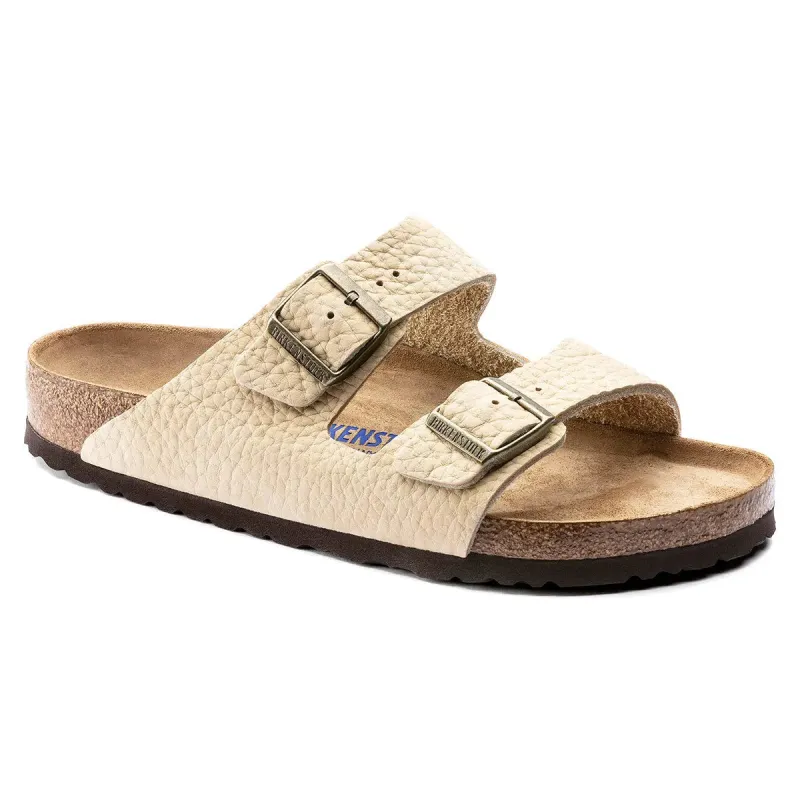 Birkenstock Arizona Soft Footbed Nubuck Leather Desert Buck Almond Sandals sold by Zulily