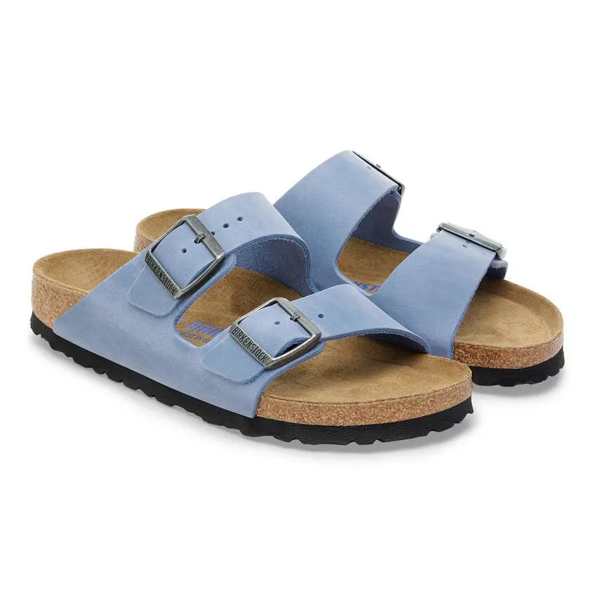 Birkenstock Arizona Soft Footbed Oiled Leather Blue Sandals sold by Zulily product image thumbnail 4