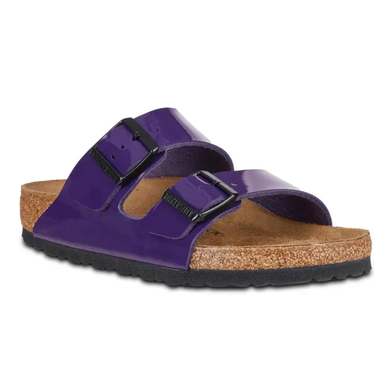 Birkenstock Arizona Birko-Flor Patent Plum Purple Sandals sold by Zulily