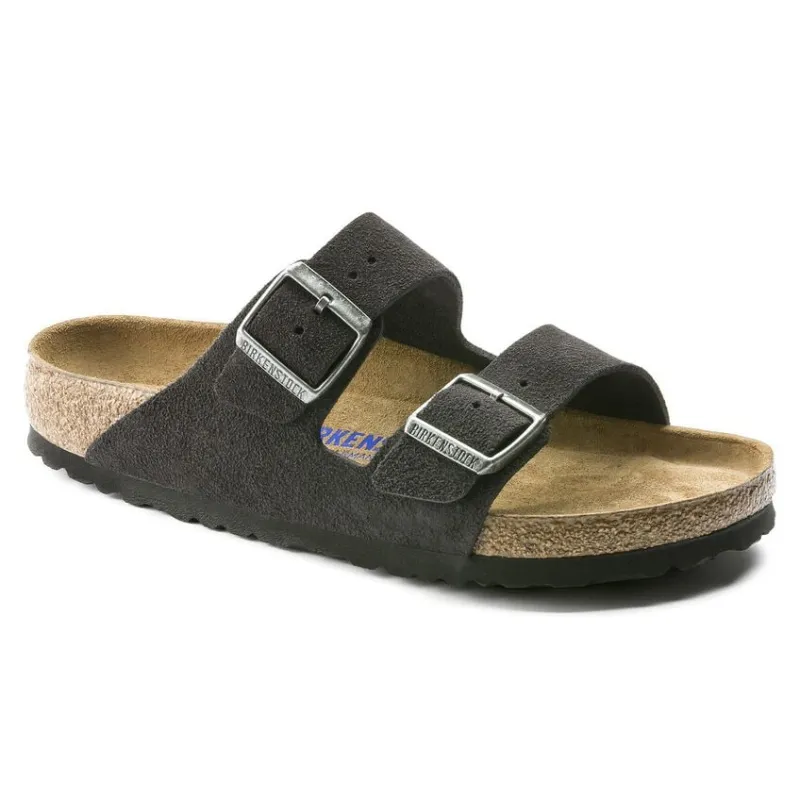Birkenstock Arizona Soft Footbed Suede Leather Velvet Grey Sandals sold by Zulily
