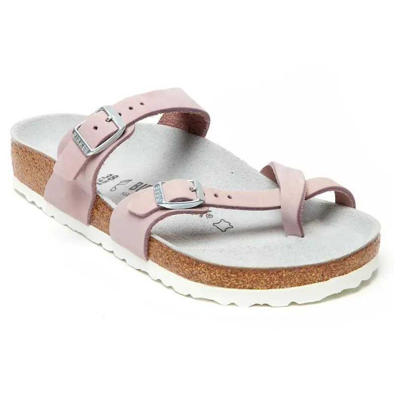 Birkenstock Women's Mayari Nubuck Leather Lilac Sandals sold by Zulily