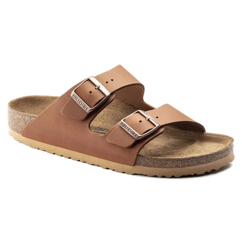 Birkenstock Arizona Leather Antique Cognac Sandals sold by Zulily