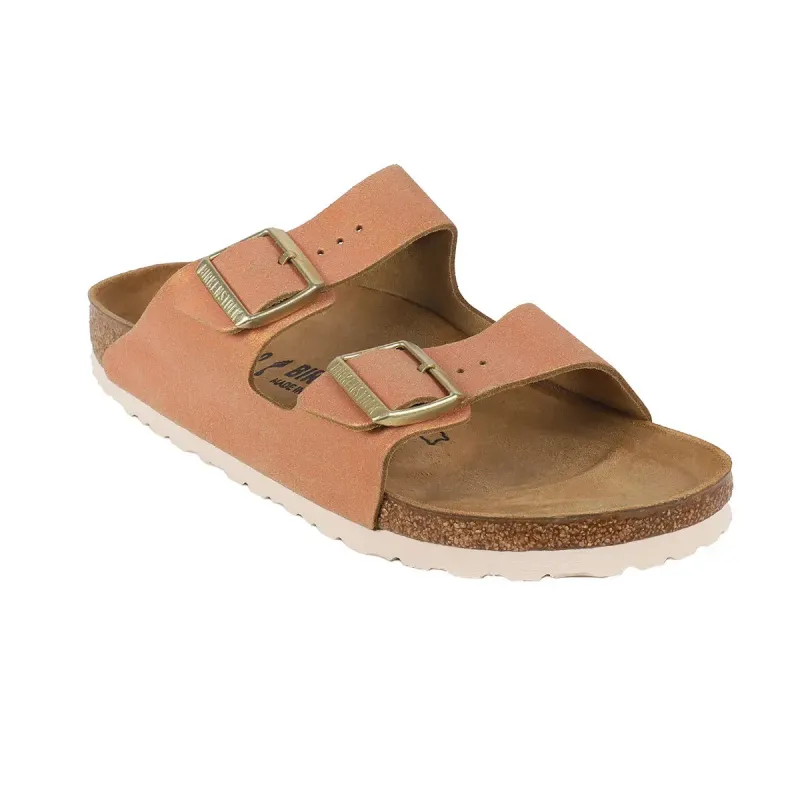 Birkenstock Arizona Suede Leather Washed Metallic Sea Copper Sandals sold by Zulily