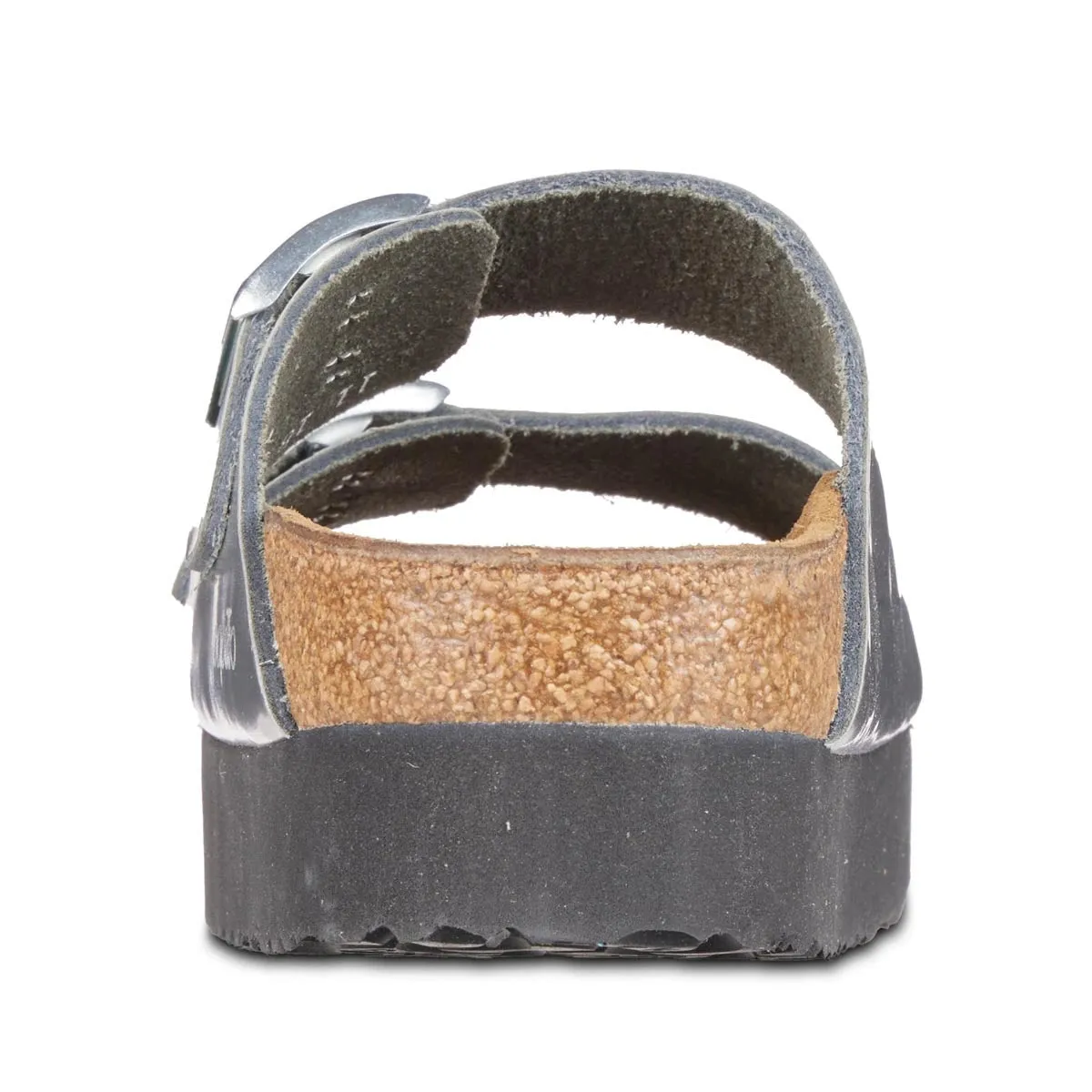 Birkenstock Women's Arizona Platform Natural Leather Metallic Silver Sandals sold by Zulily product image thumbnail 3