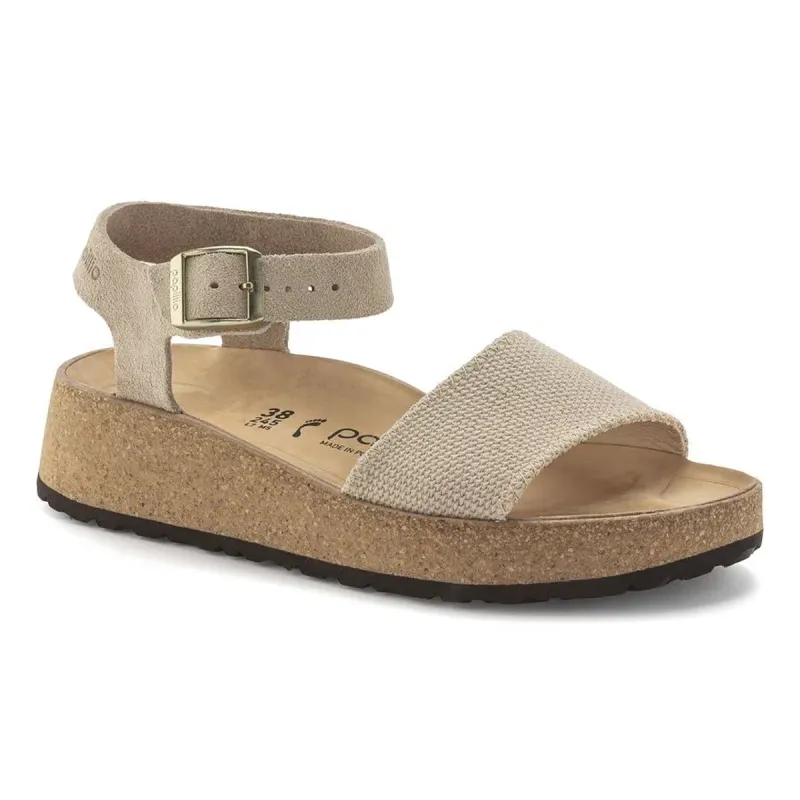 Birkenstock Women's Glenda Suede Leather/Textile Sandcastle Sandals sold by Zulily
