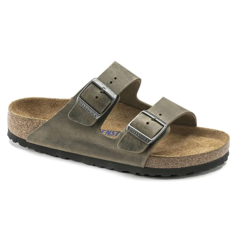 Birkenstock Arizona Natural Leather Khaki Sandals sold by Zulily