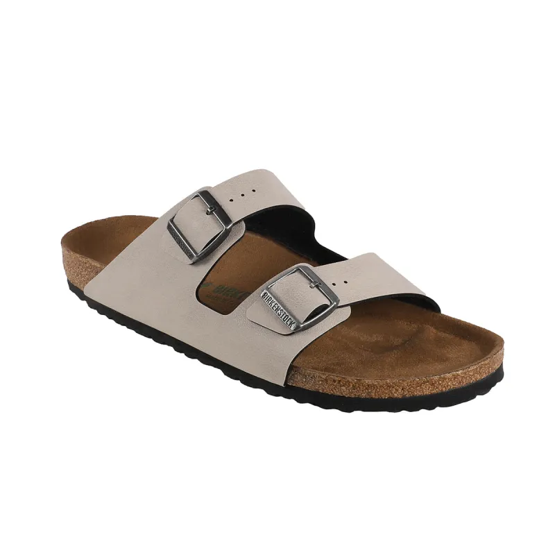 Birkenstock Arizona Vegan Birko-Flor Pull Up Stone Sandals sold by Zulily