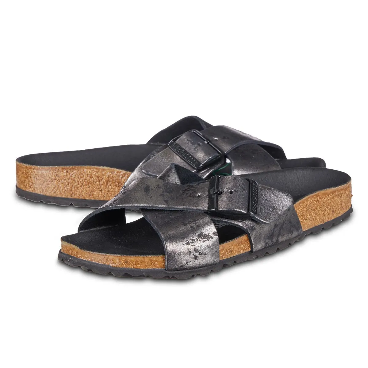 Birkenstock Women's Siena Leather Vintage Black Sandals sold by Zulily product image thumbnail 2