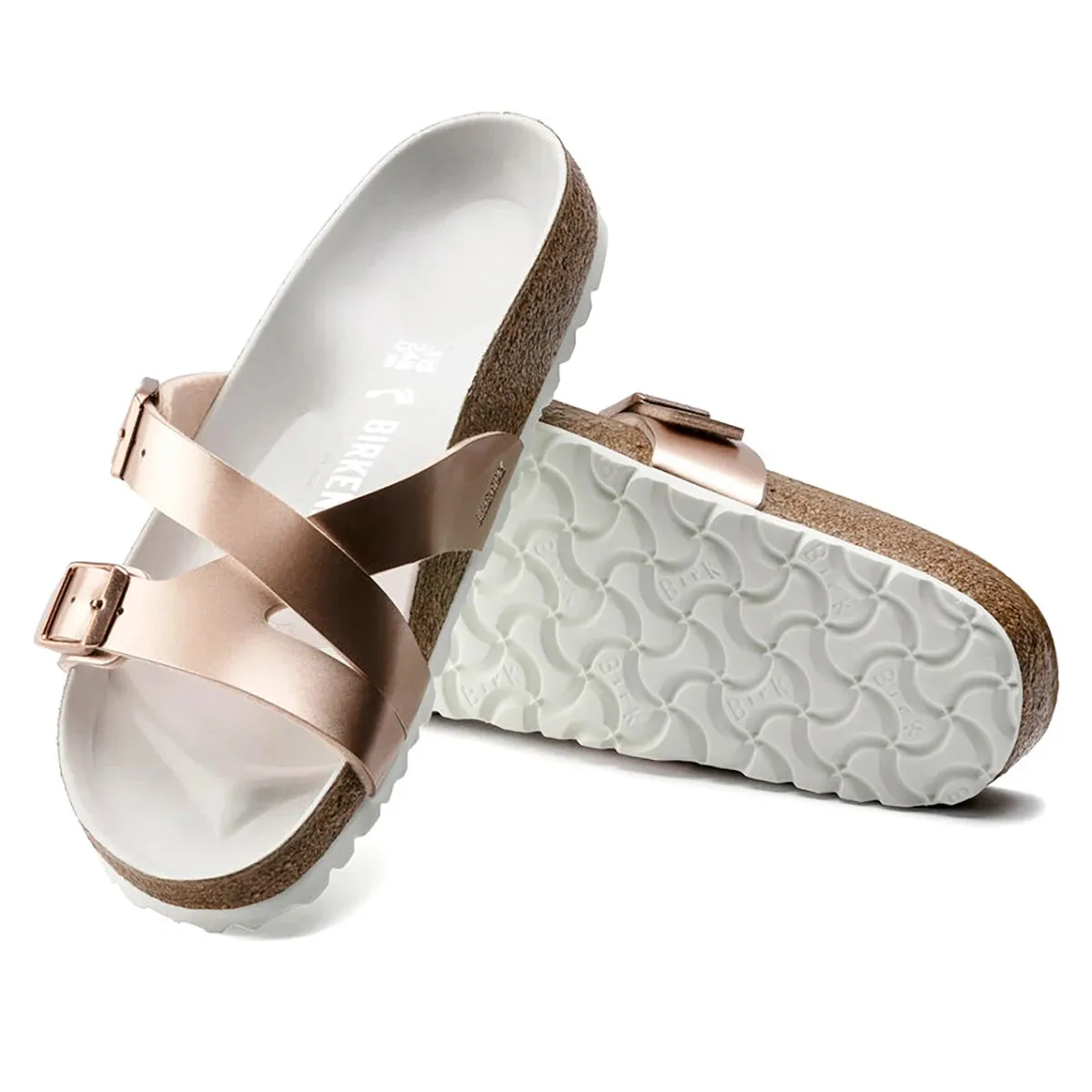 Birkenstock Women's Yao Balance Birko-Flor Electric Metallic Copper Sandals sold by Zulily product image thumbnail 2