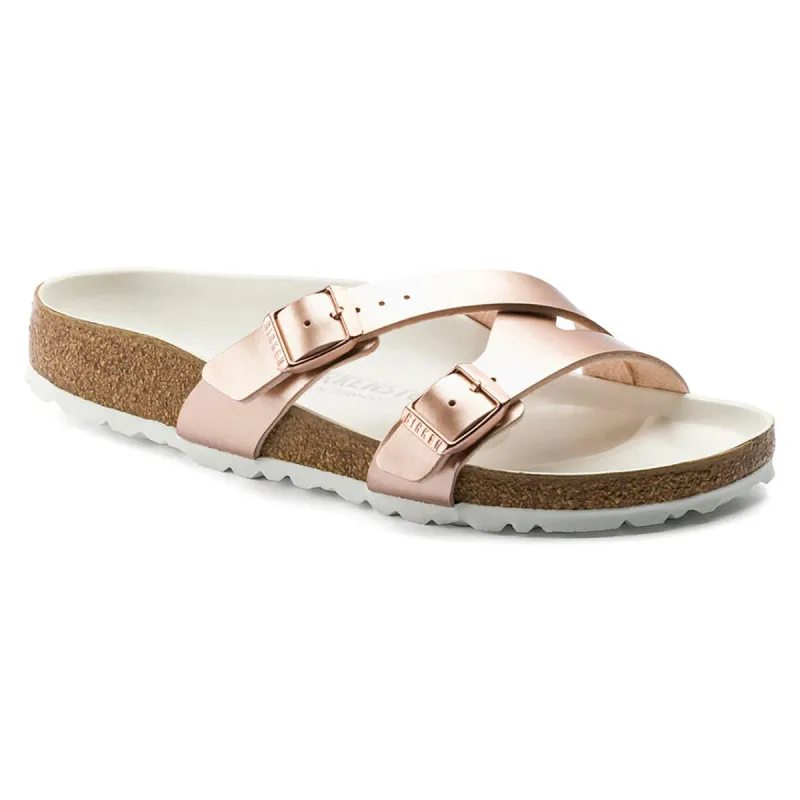 Birkenstock Women's Yao Balance Birko-Flor Electric Metallic Copper Sandals sold by Zulily