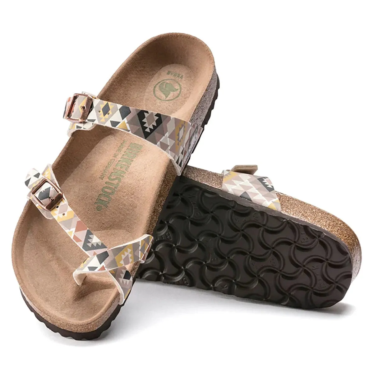Birkenstock Women's Mayari Vegan Birko-Flor Printed Mocha Sandals sold by Zulily product image thumbnail 2