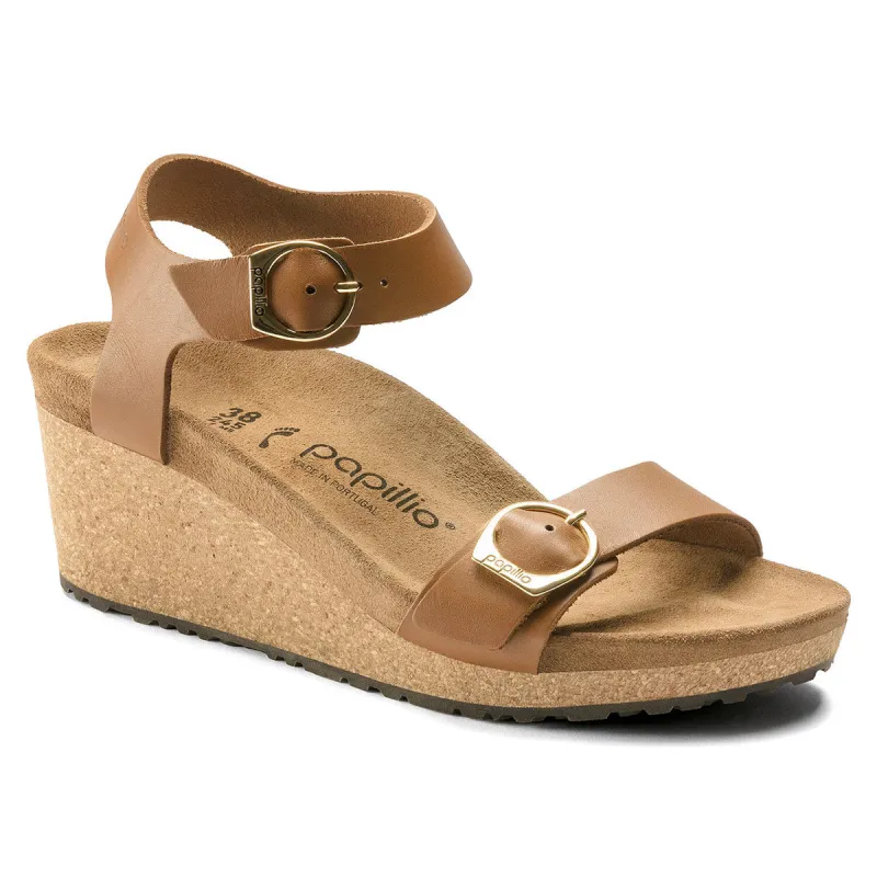 Birkenstock Women's Soley Leather Wedge Ginger Brown Sandals sold by Zulily