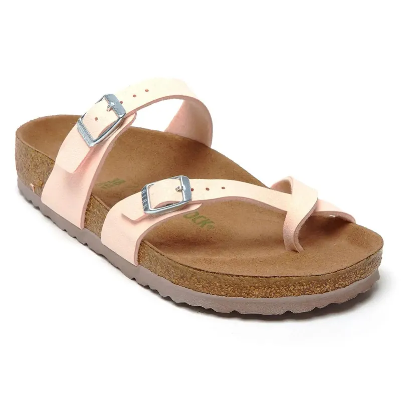 Birkenstock Women's Mayari Vegan Birkibuc Light Rose Sandals sold by Zulily