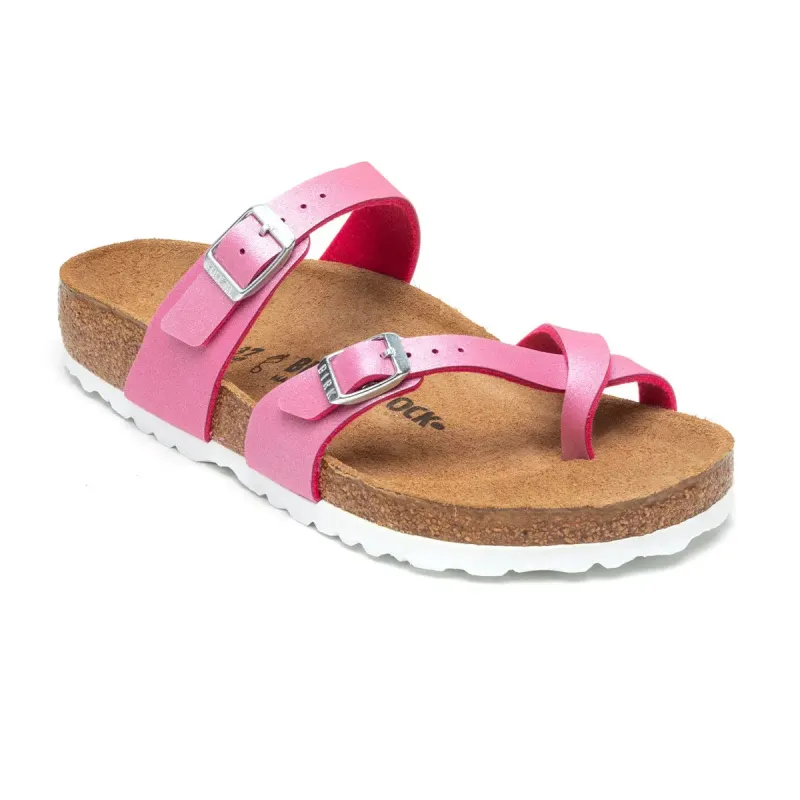 Birkenstock Women's Mayari Birko-Flor Icy Metallic Fuchsia Tulip Sandals sold by Zulily
