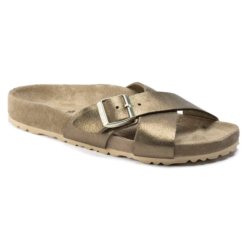 Birkenstock Women's Siena II Suede Leather Metallic Moss Sandals sold by Zulily
