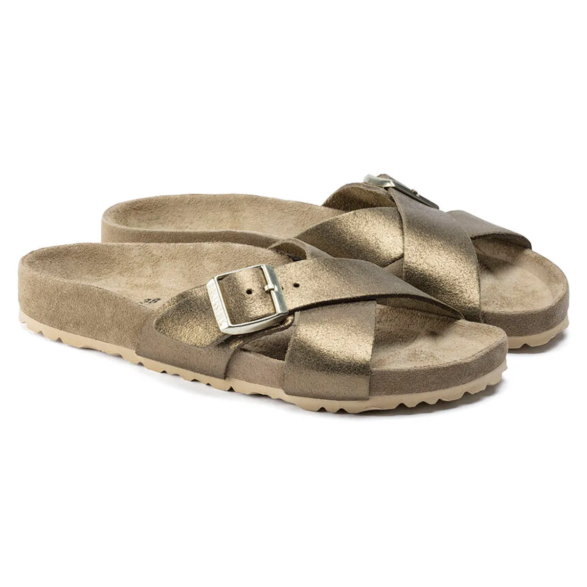 Birkenstock Women's Siena II Suede Leather Metallic Moss Sandals sold by Zulily product image thumbnail 3