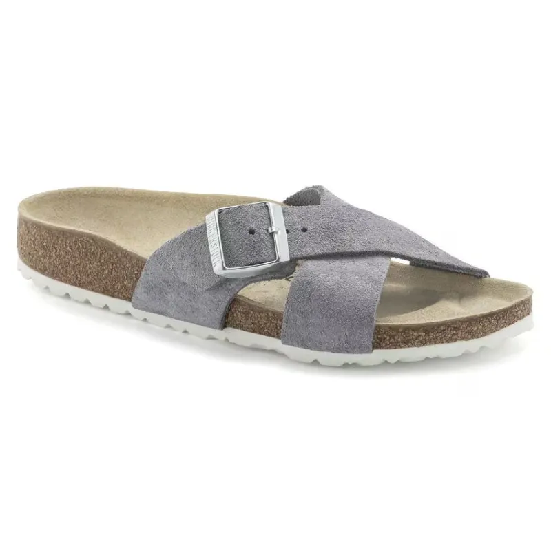 Birkenstock Women's Siena Suede Leather Purple Fog Sandals sold by Zulily