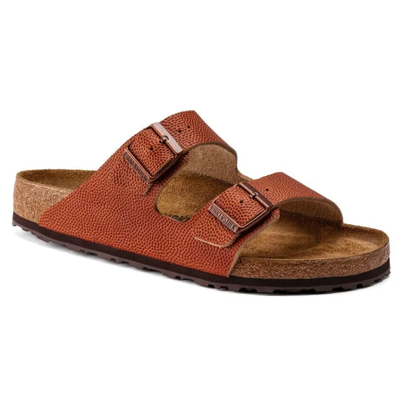 Birkenstock Arizona Embossed Natural Horween Leather Ginger Brown Sandals sold by Zulily