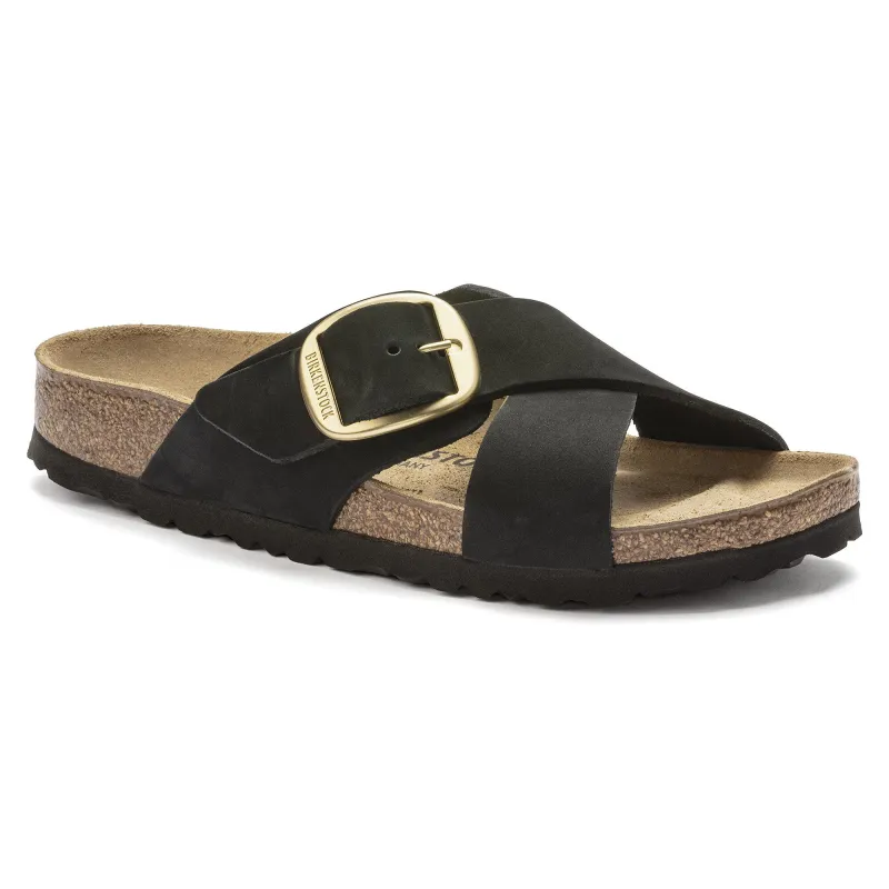 Birkenstock Women's Siena Nubuck Leather Black Sandals sold by Zulily