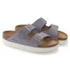 Birkenstock Women's Arizona Platform Nubuck Leather Purple Fog Sandals sold by Zulily