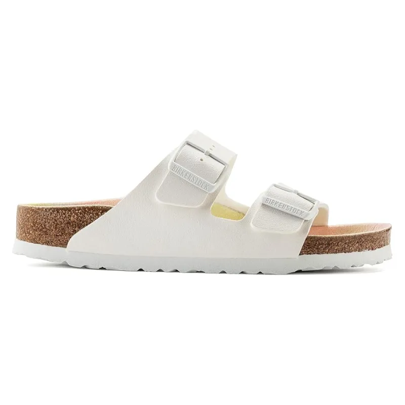 Birkenstock Arizona Vegan Birko-Flor Nubuck White Sandals sold by Zulily
