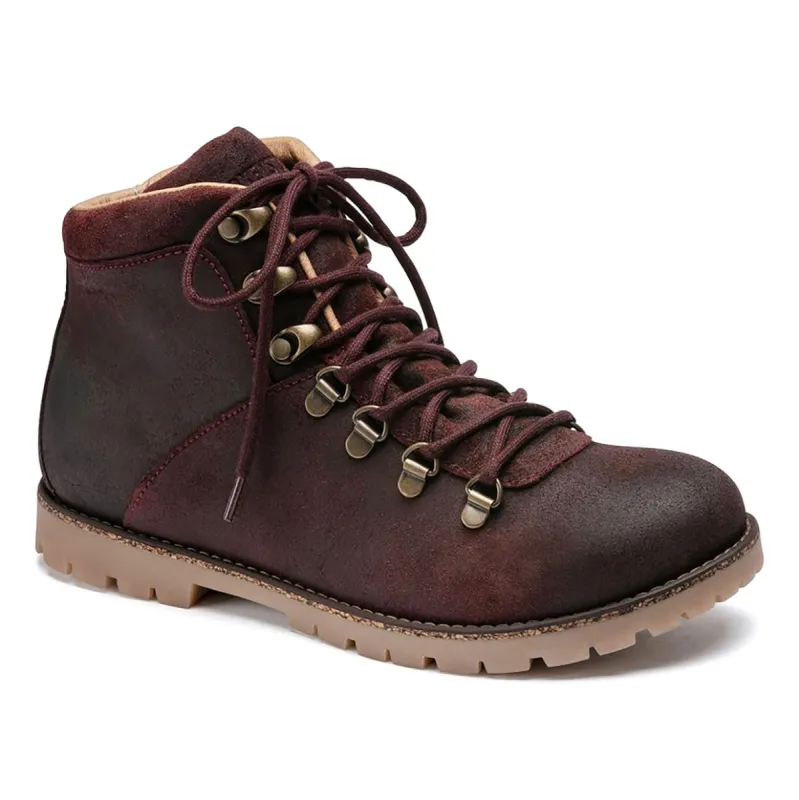 Birkenstock Jackson Suede Leather Burgundy Boots made by Birkenstock